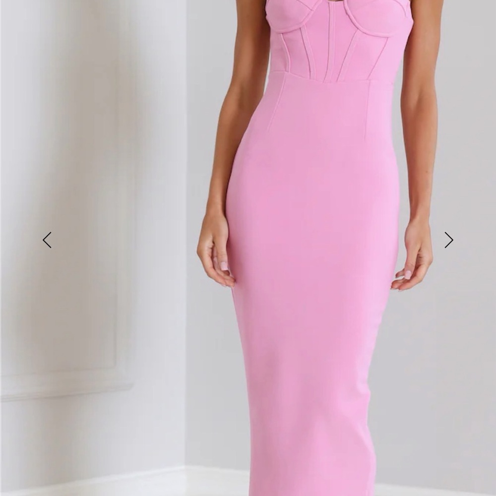 Hello Molly Pink Bustier Maxi Dress